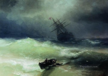 海の風景 Painting - イワン・アイヴァゾフスキー 嵐 1886年 イワン・アイヴァゾフスキー 1 海景